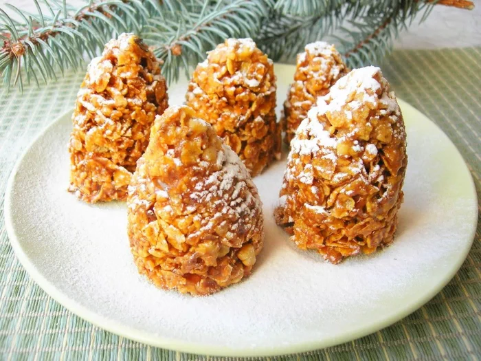 Bişirilmeýän «Sosna şişkalary» desert: