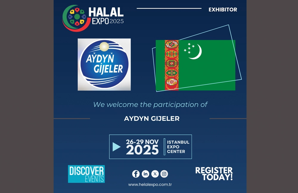 «Aýdyň gijeler» hojalyk jemgyýeti Stambulda geçýän «Halal Expo 2025» halkara sergisine gatnaşýar