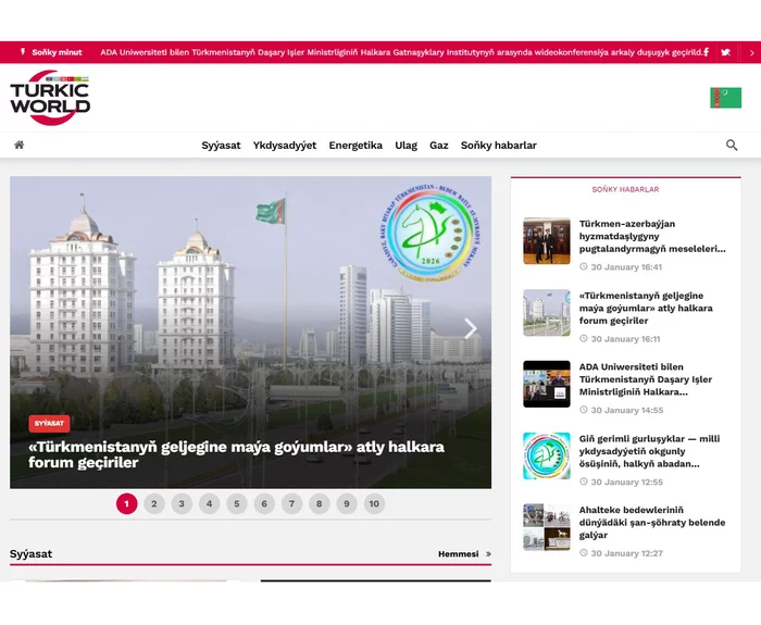«Turkic World» halkara habarlar portaly 2026-njy ýylyň çärelerini şöhlelendirer