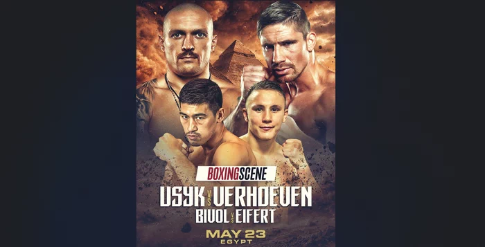 Usik — Werhuwen, Biwol — Aýfert: boks agşamy Müsürdäki meşhur piramidalaryň ýanynda geçiriler