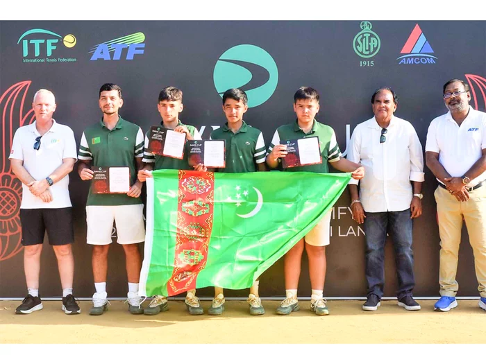 Туркменские теннисисты U16 – в четвёрке лучших на отборочном юниорском Кубке Дэвиса в Шри-Ланке