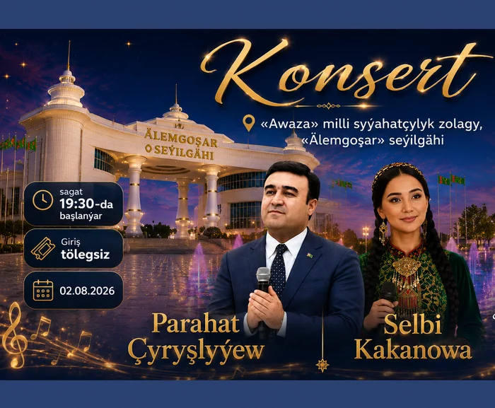 Awazadaky konsertler dowam edýär: Şu gün Parahat Çyryşlyýew we Selbi Kakanowa çykyş eder